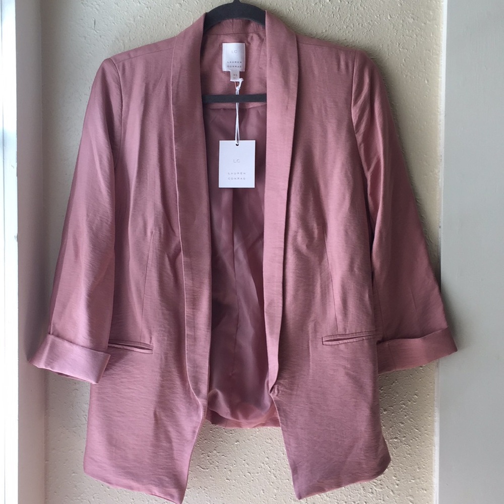 Rose colored shawl collar blazer (XS)